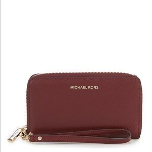 Michael Kors Maroon Clutch